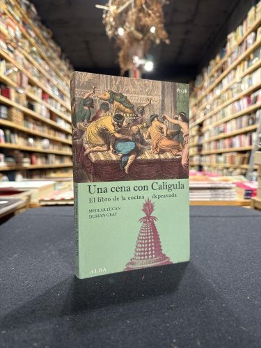 Portada do libro de Una cena con Calígula