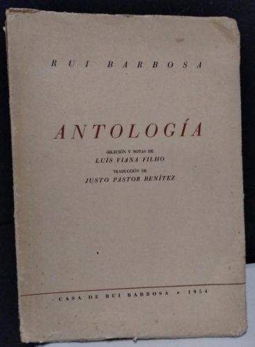Portada del libro de Rui Barbosa, Antología