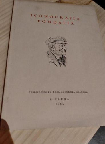 Portada do libro de ICONOGRAFIA PONDALIÁ. A CRUÑA 1965. REAL ACADEMIA GALLEGA