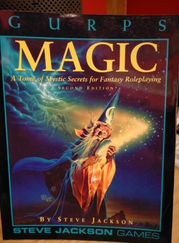 Portada do libro de GURPS Wizards, Steve Jackson