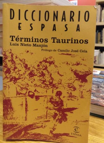 Portada del libro de Luis Nieto, Diccionario Espasa Términos taurinos